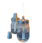 Preview: Moonshine Ölfackel-Aufsatz für Mason Jar Gläser, mit Docht