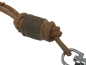 Preview: Pfeifenband Woody aus Rundleder/Holz mit Karabiner