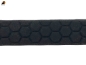Preview: HWP TPU Hexa Maßhalsband FUN 9mm, gummiert, mit PVC Verschluß, schwarz