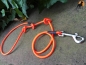 Preview: HWP Biothane Coated Rope Moxon Kurzführer 100cm x 6mm, mit Karabiner