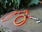 Preview: HWP Biothane Coated Rope Moxon Kurzführer 100cm x 6mm, mit Karabiner