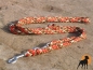 Preview: Tauwerk Doppelführleine G2, handgeflochten, 3-fach verstellbar, 12mm x 230cm, Indian Summer