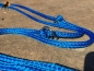 Preview: G1 Tauwerk Doppelführleine 3-fach verstellbar, 9mm x 230cm, Blau