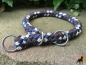 Preview: G2 Tauwerk Halsband Basic, rund geflochten, mit Zugstop, Marbel Blue