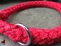 Preview: G2 Tauwerk Halsband Basic, rund geflochten, mit Zugstop, Rot
