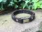 Preview: Fettleder Halsband mit Kehlkopfschutz, 20/25mm x 40cm