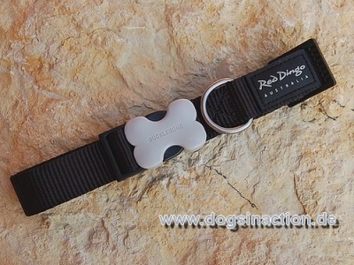 Red Dingo Nylon Halsband 40mm, schwarz