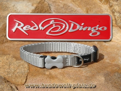Red Dingo Halsband 12mm, hellgrau