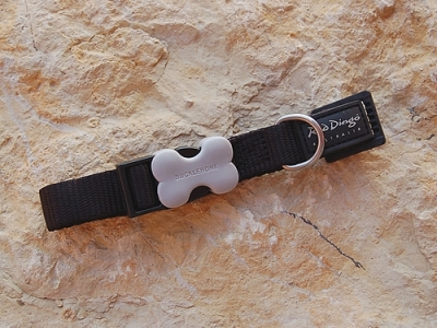 Red Dingo Nylon Halsband 18mm, schwarz