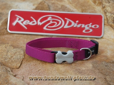 Red Dingo Nylon Halsband 18mm, violett