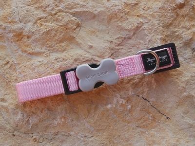 Red Dingo Nylon Halsband 18mm, rosa