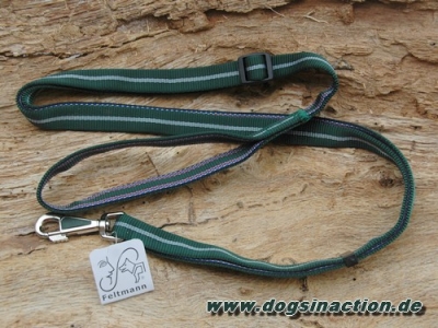 Feltmann Vario-Schlauchbandleine 20mm, Grün