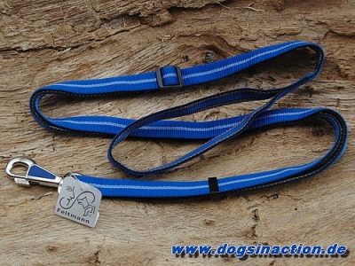 Feltmann Vario-Schlauchbandleine 20mm, Blau