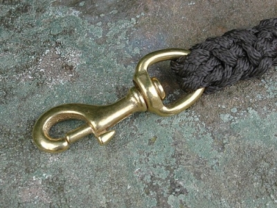 G2 Kurzführer, Rund geflochten, Karabiner Messing