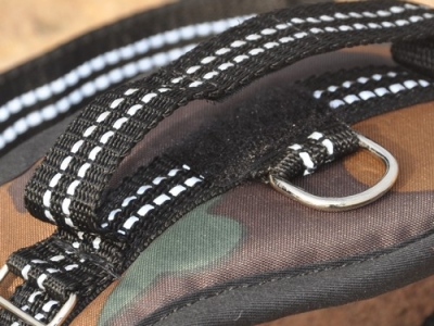 Equest 4 Dogs Premium Logo-Geschirr, Gr. S, Camouflage
