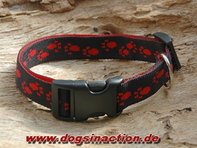 Halsband Dogstyle Pro 15mm, Schwarz/Rot