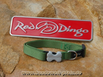 Red Dingo Nylon Halsband 18mm, schoko