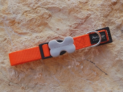 Red Dingo Nylon Halsband 18mm, orange