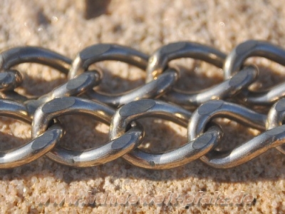 Kettenhalsband Edelstahl 2-rhg., zugbegrenzt, 40 cm