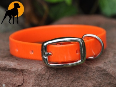 Biothane Crystal Halsband 29cm x 13mm, Signalorange