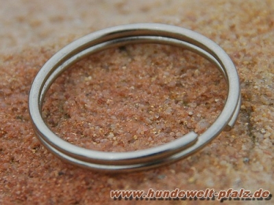 Schlüsselring aus Federstahl 10mm x 1,0mm, vernickelt