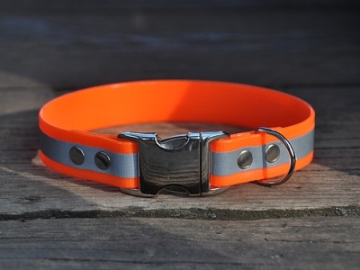 HWP Biothane Reflect Halsband 19mm, mit Alu-Verschluß