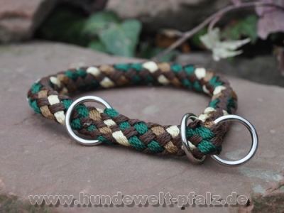 Preview: G2 Tauwerk Halsband Basic, rund geflochten, mit Zugstop, Nature