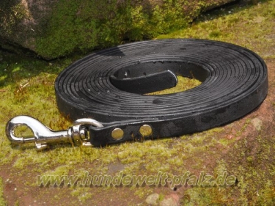 HWP Biothane Grip Schleppleine 13mm x 7,5m, Schwarz