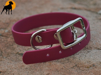 Biothane BETA Halsband 32cm x 19mm, Brombeer