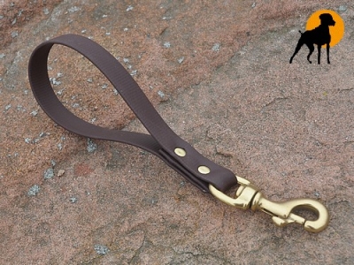 Biothane Grip Kurzführer 19mm x 25cm m.HS, Karabiner Messing