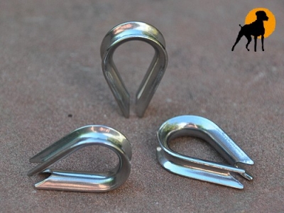 Preview: Seilkausche für 4-5mm Seile, Edelstahl