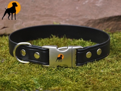 Biothane Elegance HB 25mm mit Alu-Verschluß, Schwarz