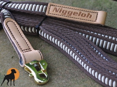 Preview: Niggeloh Mantrailing Schleppleine ULTRA, 20mm x 6m, Braun