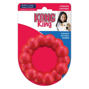 Kong Ring Naturgummi Hundespielzeug s/m, 9cm, rot