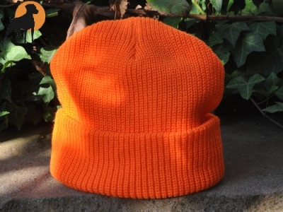 Rollstrickmütze Acryl Signalorange