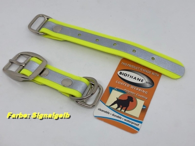Biothane Beta Reflect Paracord Adapter 25mm mit Dornschnalle rund, chrom