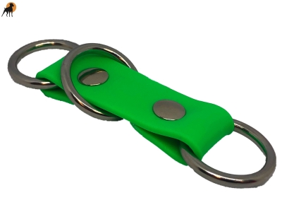 Preview: Biothane Adapter für Paracord 25mm Zugstop, Ringe Edelstahl Rostfrei