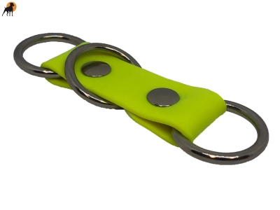 Preview: Biothane Adapter für Paracord 25mm Zugstop, Ringe Edelstahl Rostfrei