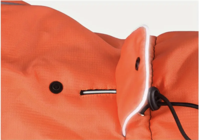 Hundemantel signalorange, wasserabweisend, 55cm