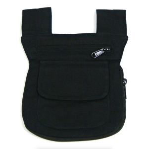 Paiten Stoff-Beuteltasche mit Gürtelschlaufen in Schwarz Uni