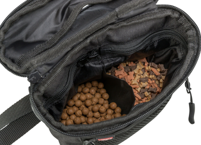 Preview: Trixie Snack-Tasche Duo Treat, 23 x 19cm, grau/schwarz