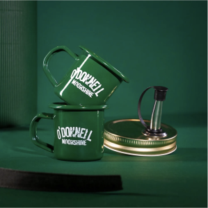 O´Donnell Emaille Mini-Tasse 50ml, grün (1 Stück)
