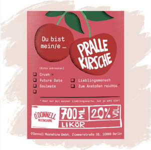 O'Donnell Moonshine Pralle Kirsche - Design-Edition 700ml, limitiert !!!!