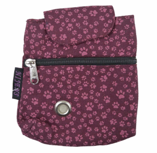 Nijens Baza 53 Leckerli-Tasche / Hundekotbeutelspender aus Canvas, rot
