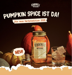 O´Donnell Moonshine Pumpkin Spice Likör - 20% vol., 700ml, ohne Ausgießer