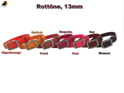 Biothane Beta Halsband mit Dornschnalle rund, Breite: 13mm