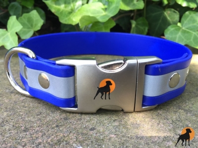 HWP Biothane Beta Reflect Maßhalsband 19mm mit Alu-Verschluß