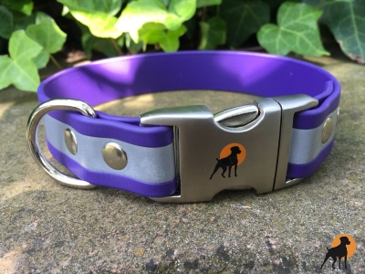 HWP Biothane Beta Reflect Maßhalsband 19mm mit Alu-Verschluß