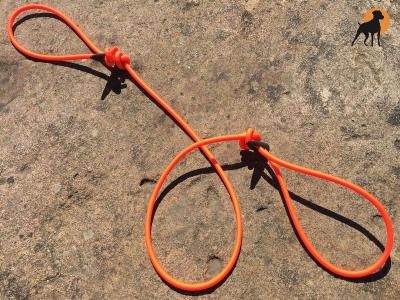 HWP Biothane Coated Rope Moxon Führleine 6mm x 110cm, mit Holzknebeln