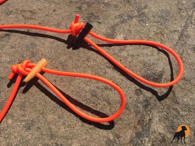 HWP Biothane Coated Rope Moxon Führleine 6mm x 110cm, mit Holzknebeln